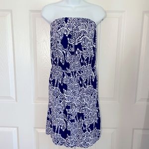 Lilly Pulitzer Strapless Zebra Mini Dress